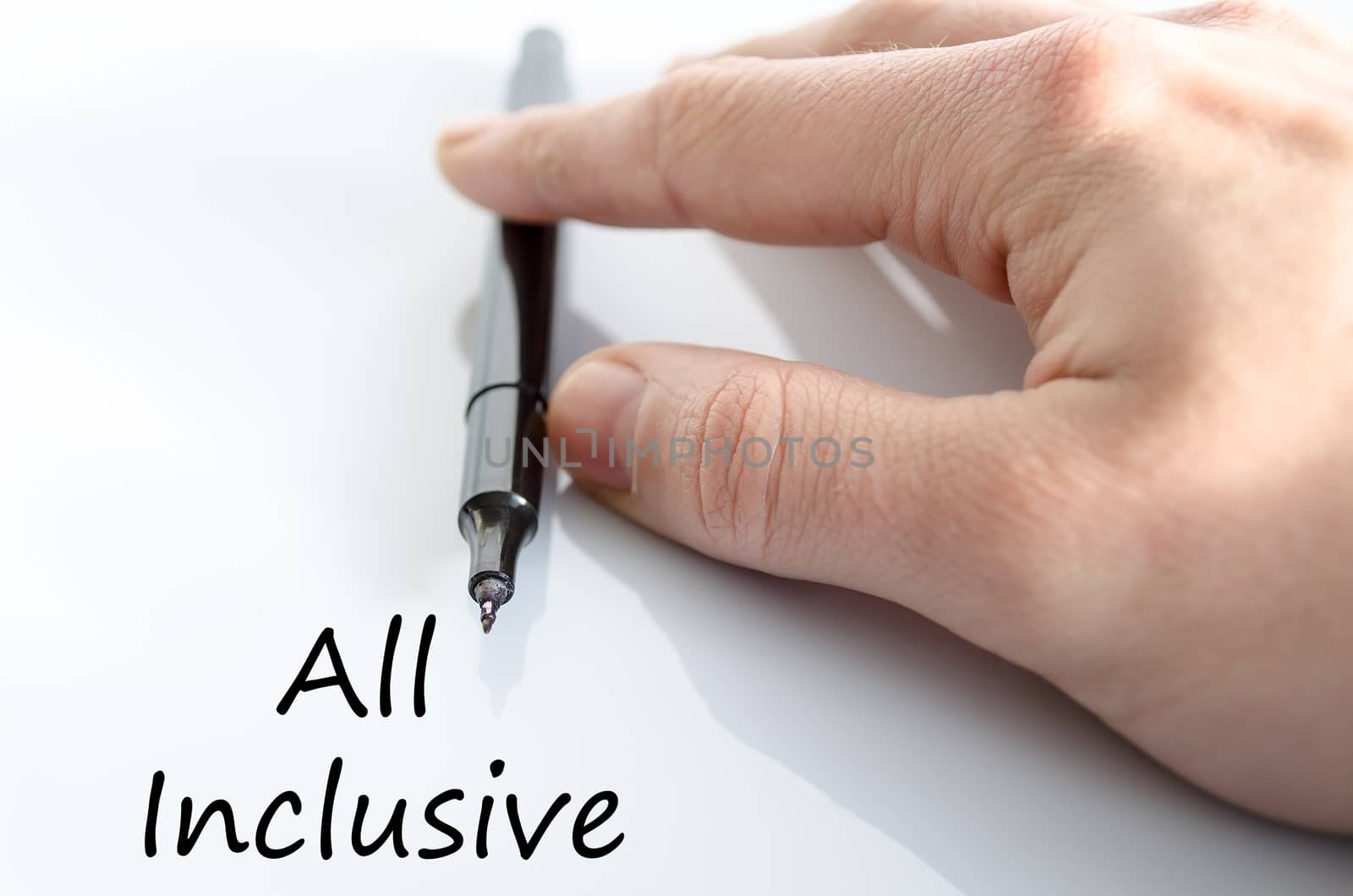 All inclusive text concept isolated over white background