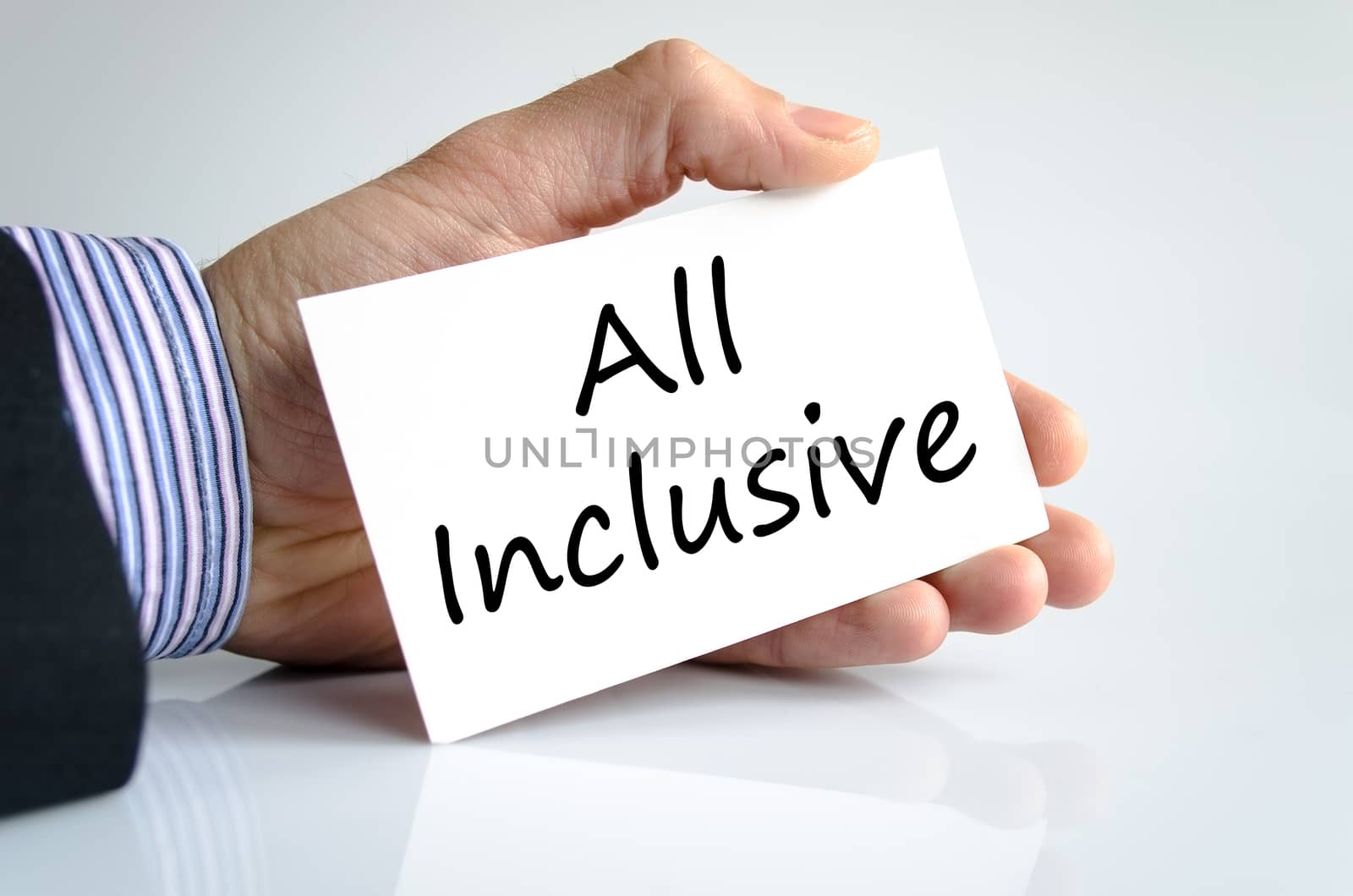All inclusive text concept isolated over white background