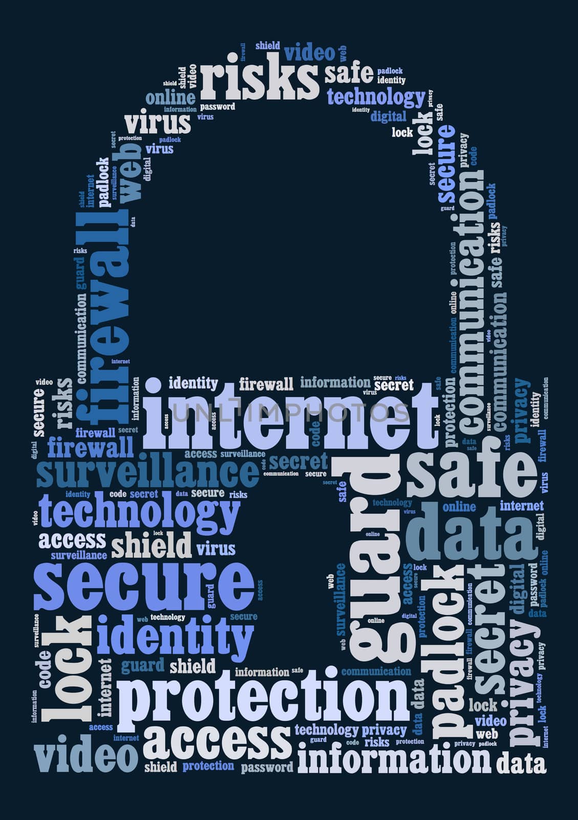 Security word cloud illustration concept by eenevski