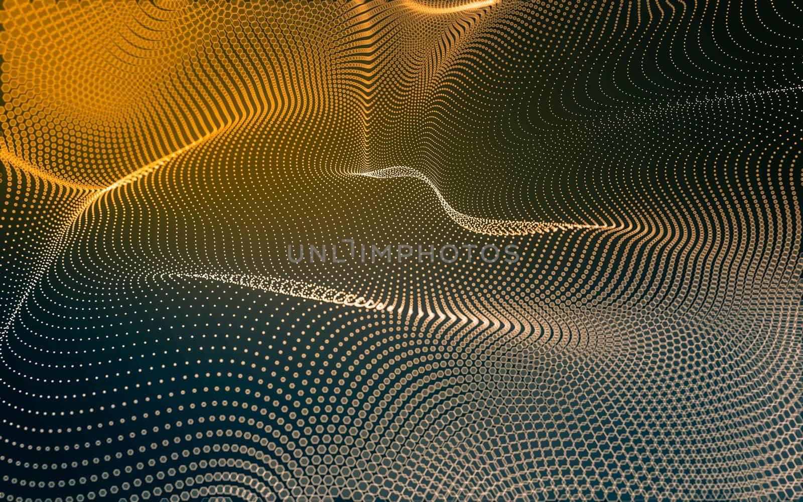 Abstract polygonal space low poly dark background with connecting dots and lines. Connection structure. 3d rendering