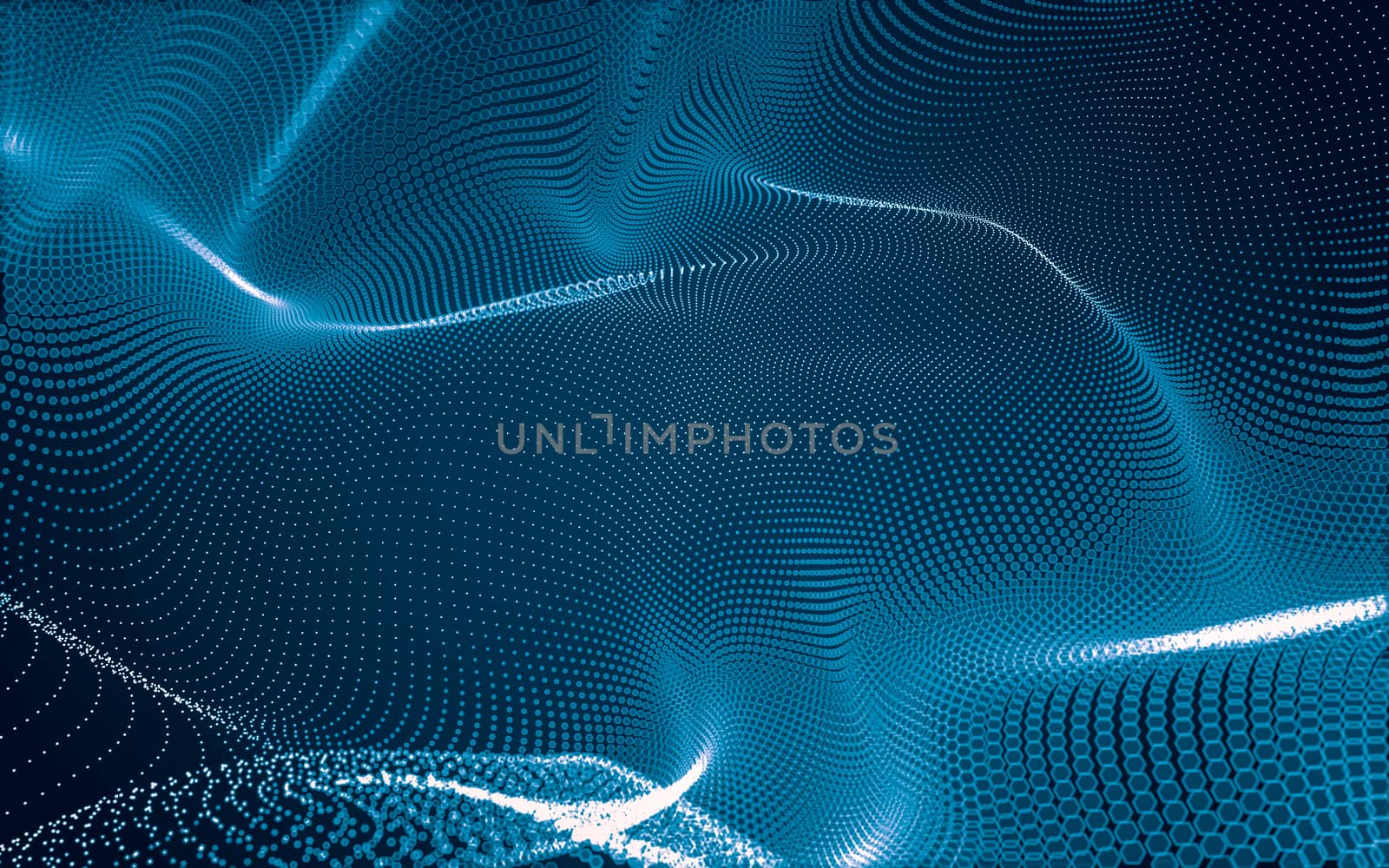 Abstract polygonal space low poly dark background with connecting dots and lines. Connection structure. 3d rendering