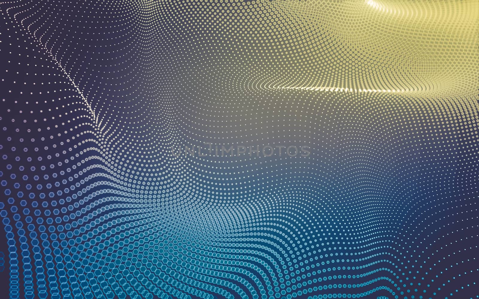 Abstract polygonal space low poly dark background with connecting dots and lines. Connection structure. 3d rendering