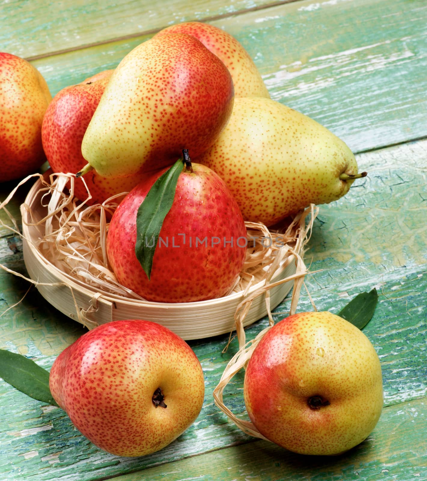 Yellow and Red Pears by zhekos