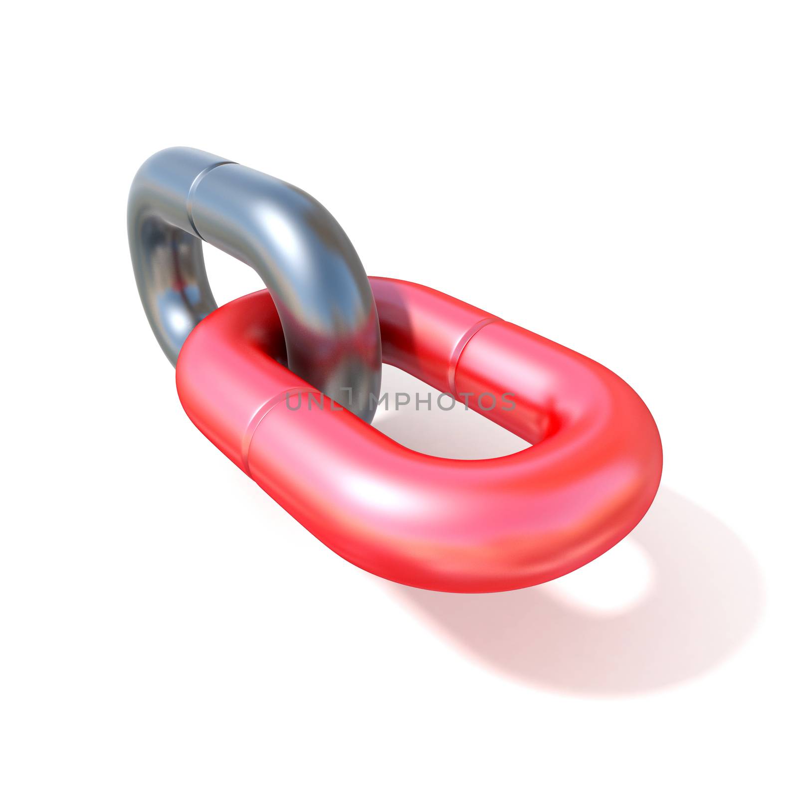 Single chain link icon 3D by djmilic
