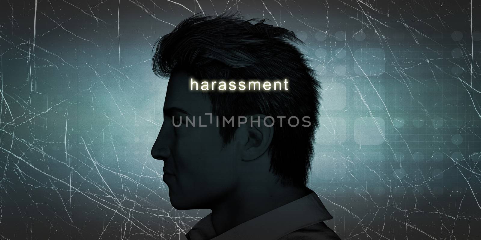 Man Experiencing Harassment as a Personal Challenge Concept