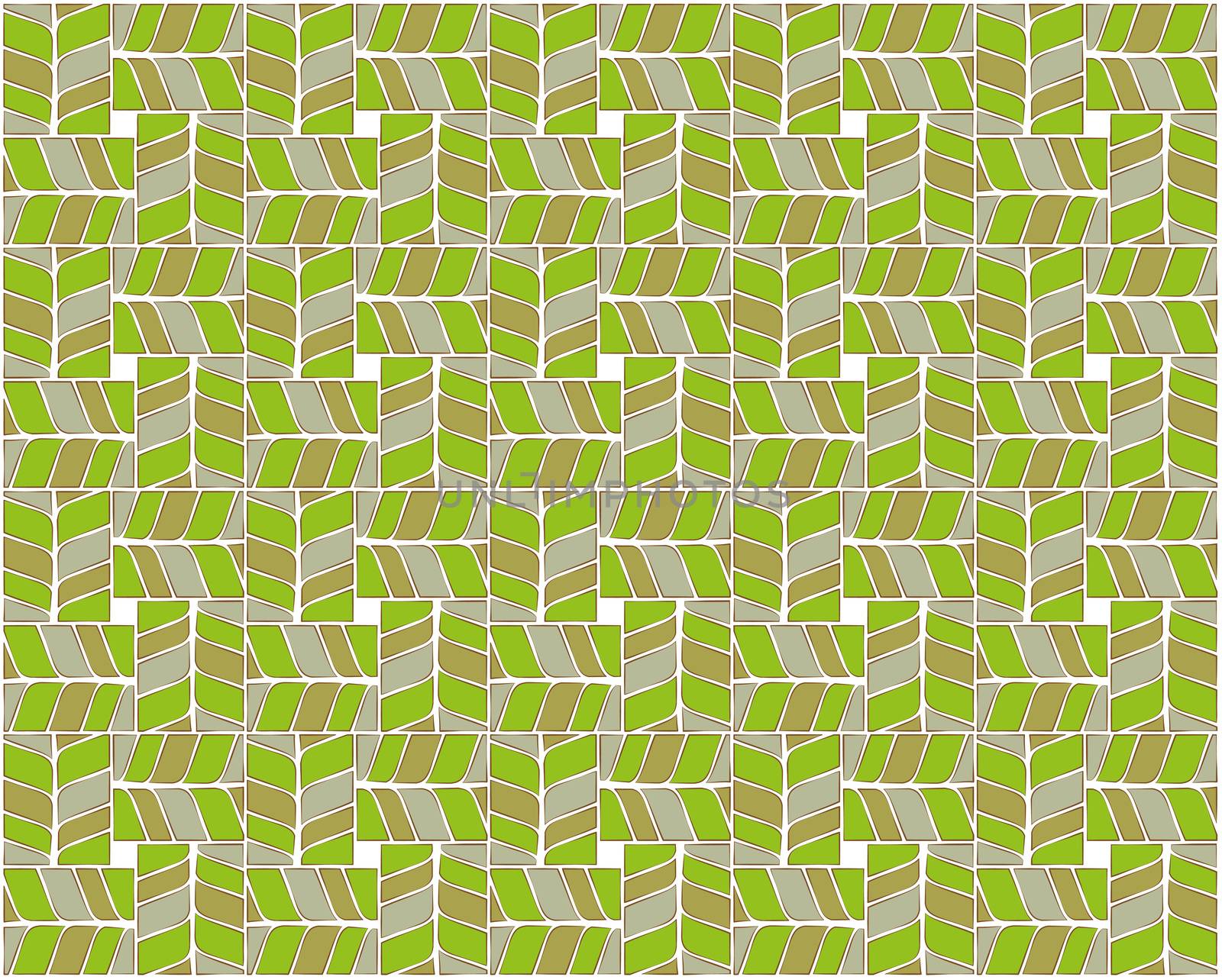 abstract background or pattern of stylized leaves of trees