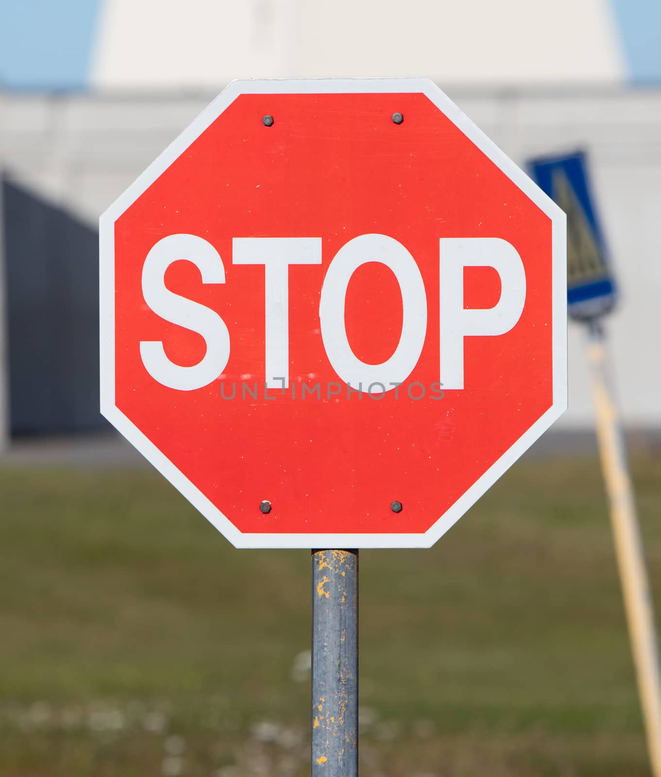 Old stop sign on an abandoned USAF air base in Iceland