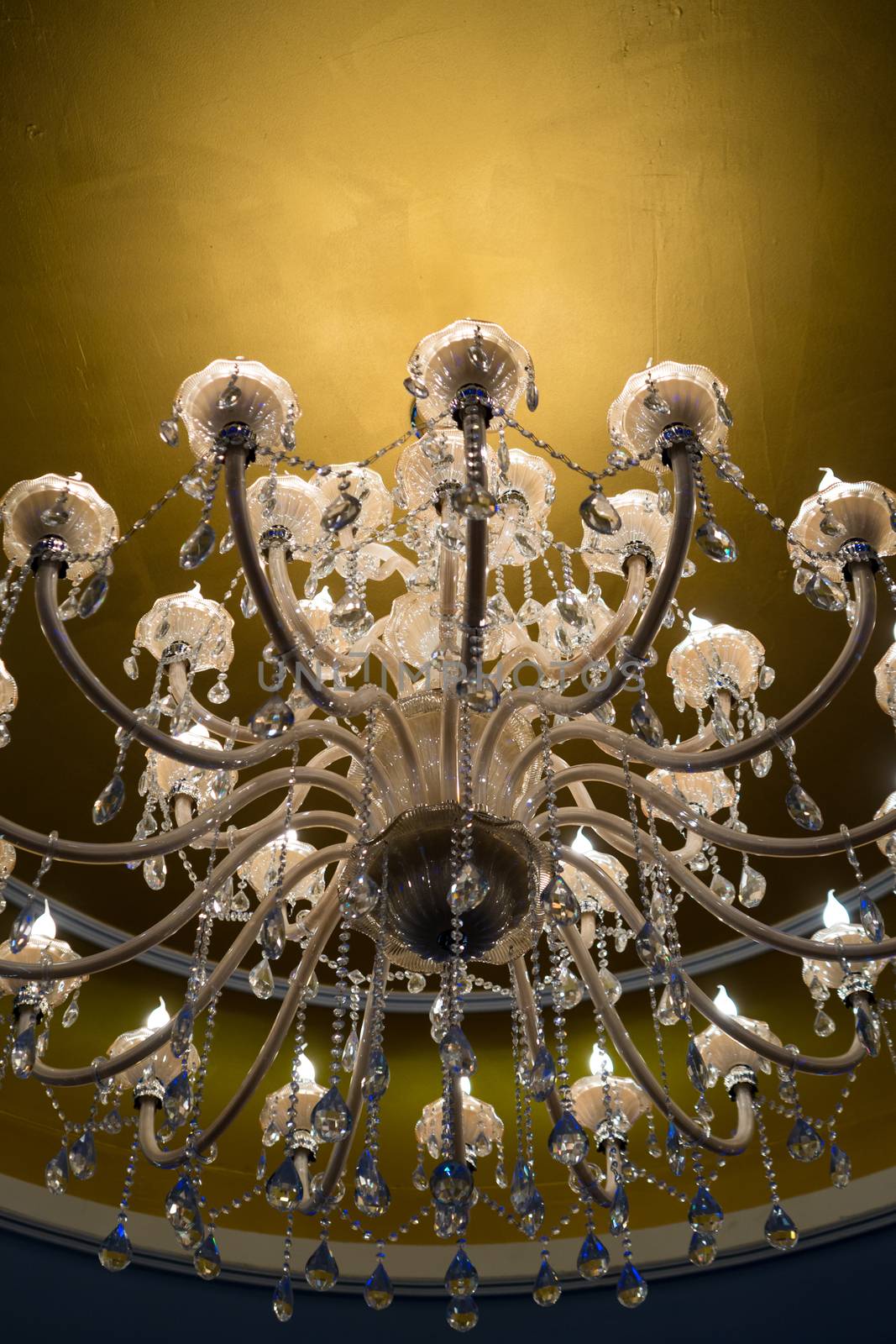 luxury chandelier on the ceiling