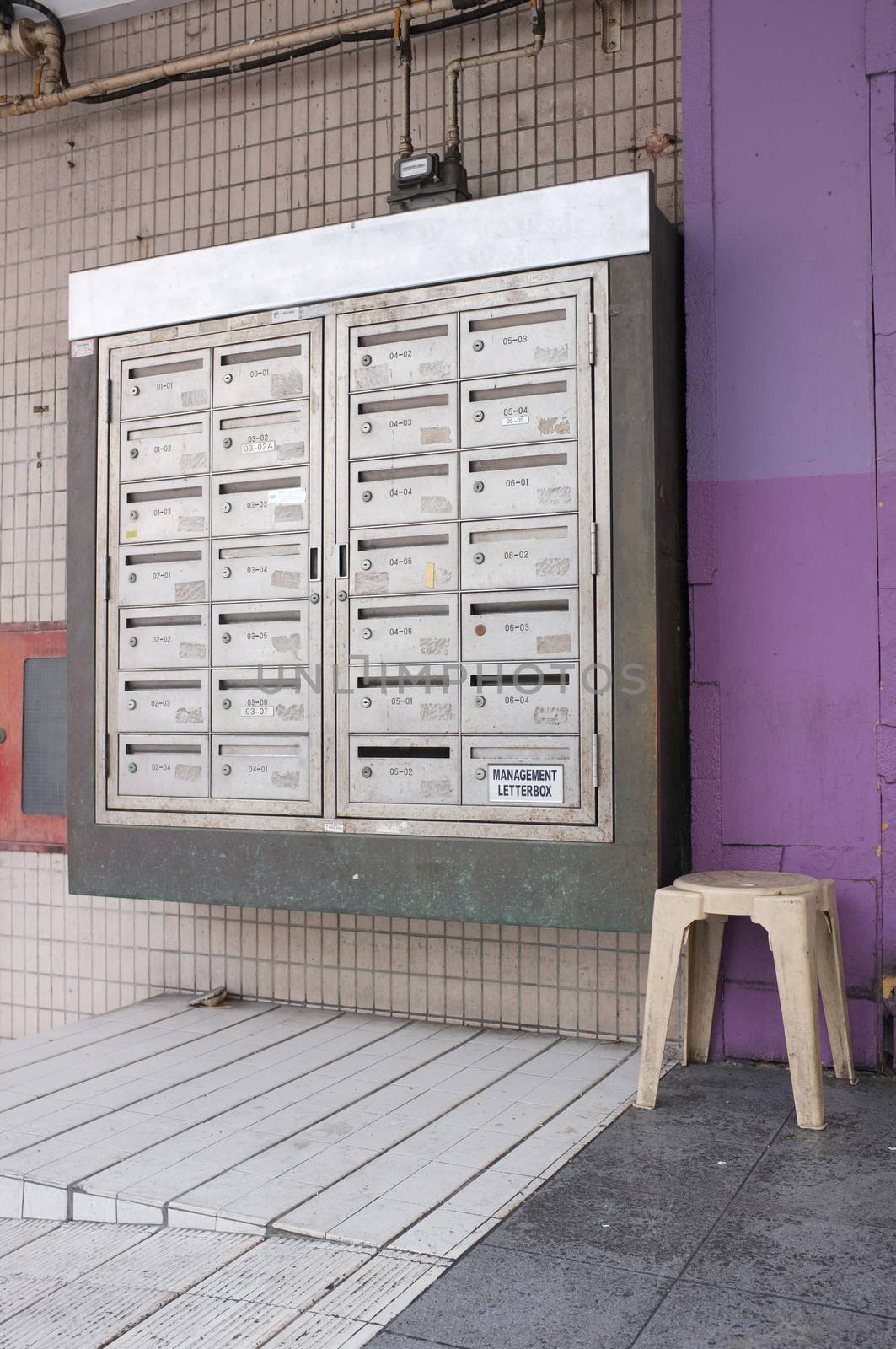 Many slots of letterbox