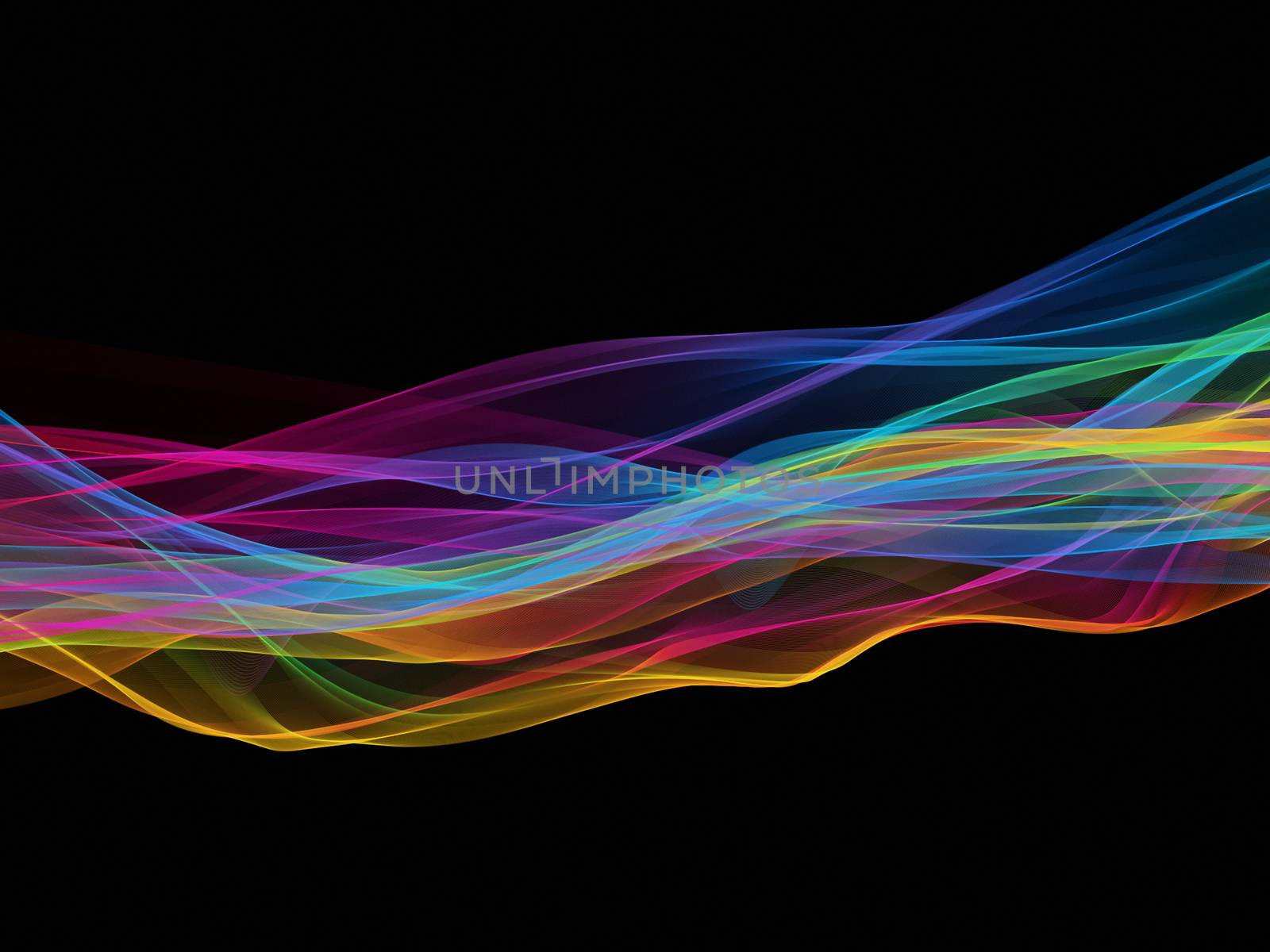 abstract eco fresh rainbow smoke flame over black background by skrotov