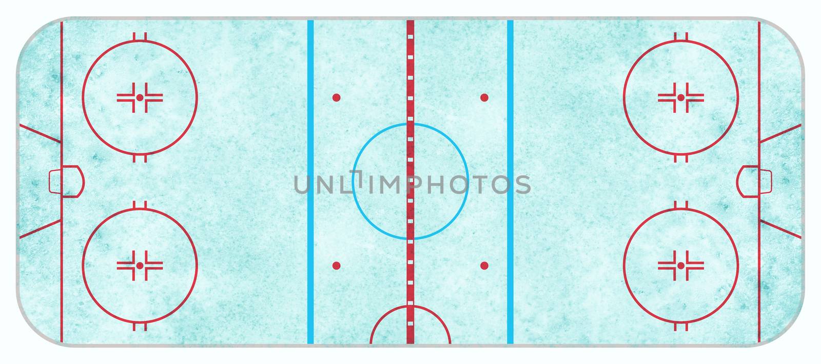 Aerial View of Textured Ice Hockey Rink by enterlinedesign