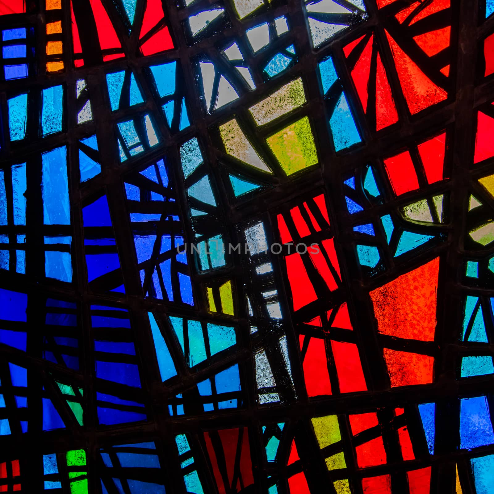 Image of a multicolored stained glass window by michaklootwijk