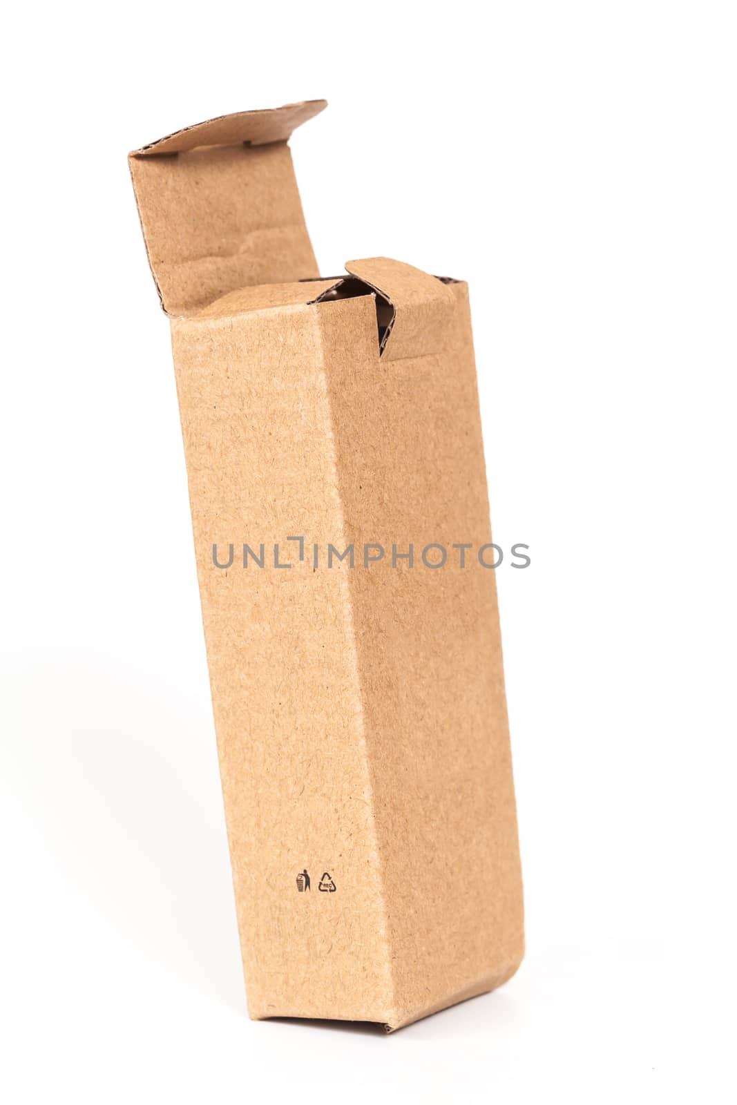 cardboard box , isolated on a white background.