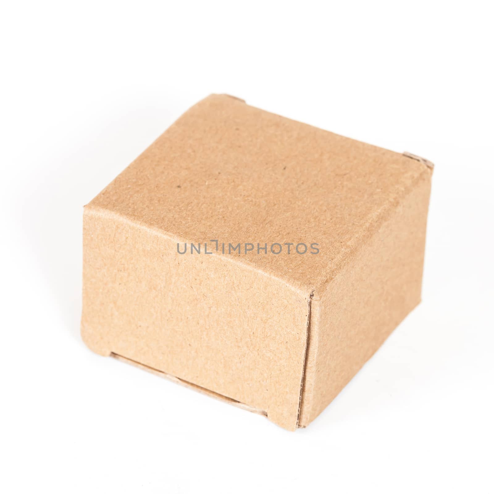 cardboard box , isolated on a white background.