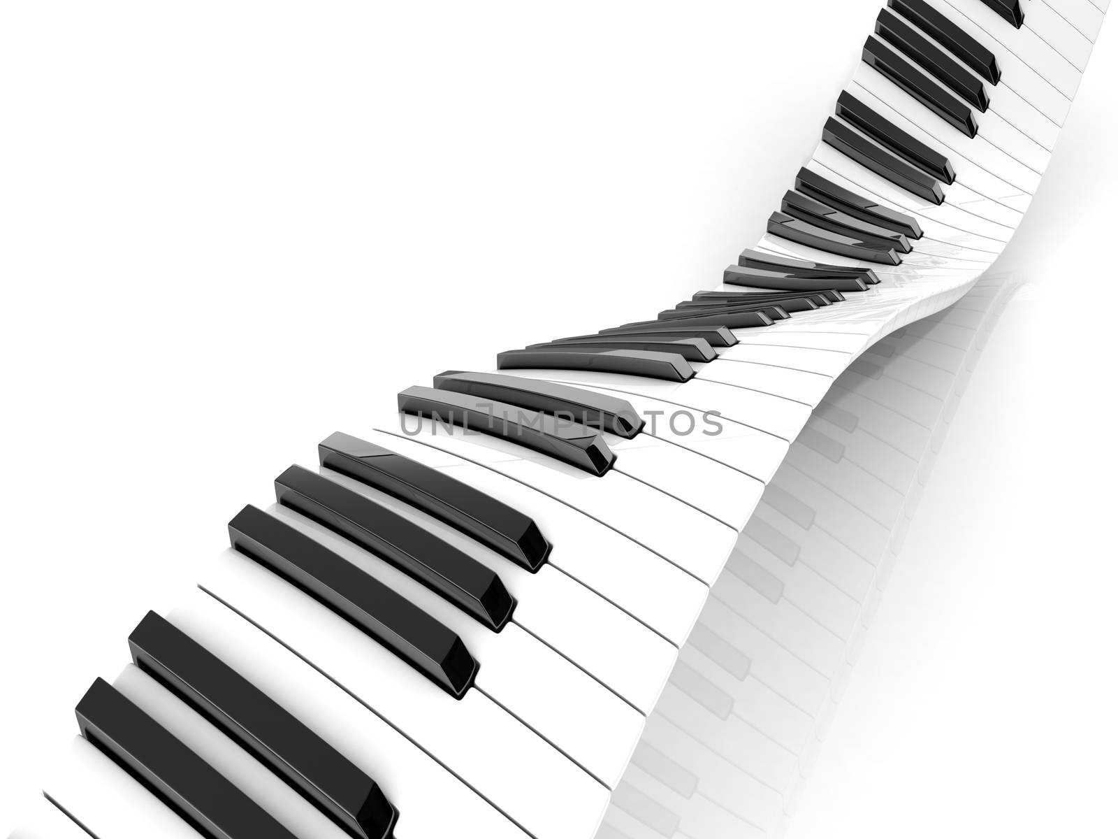 Wavy abstract piano keyboard by djmilic