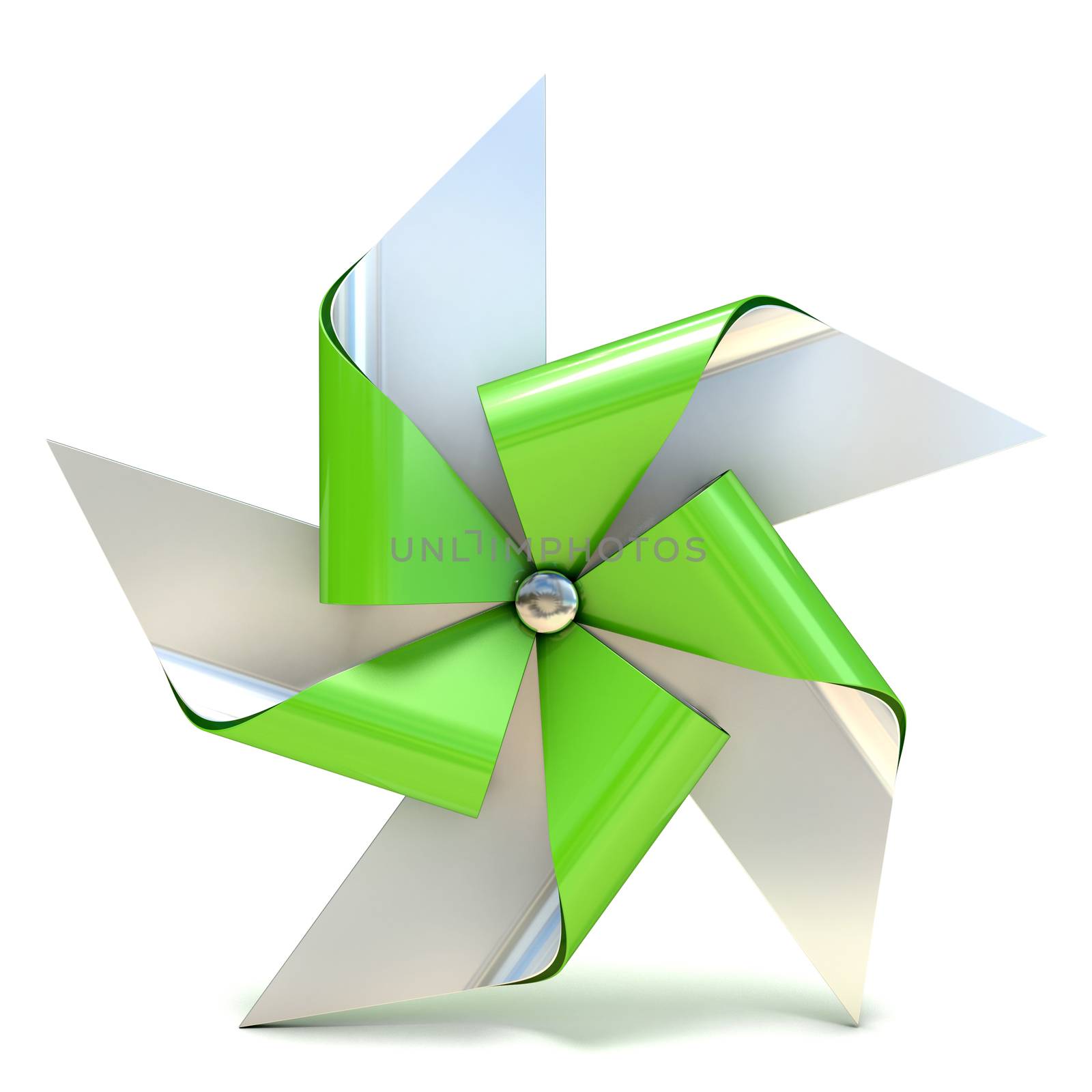 Pinwheel toy, five sided. 3D by djmilic