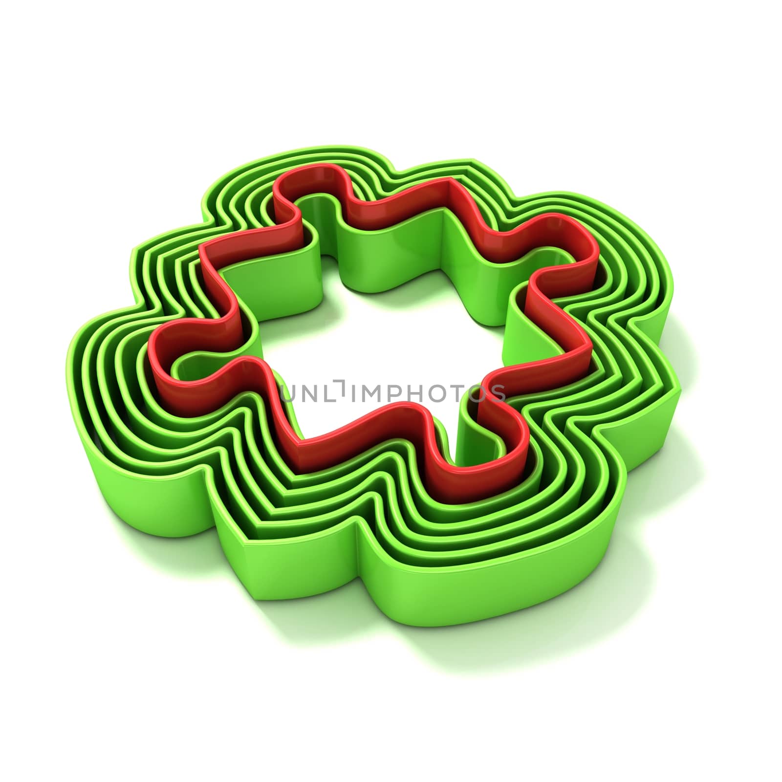 Concentric jigsaw puzzle outlined pieces by djmilic