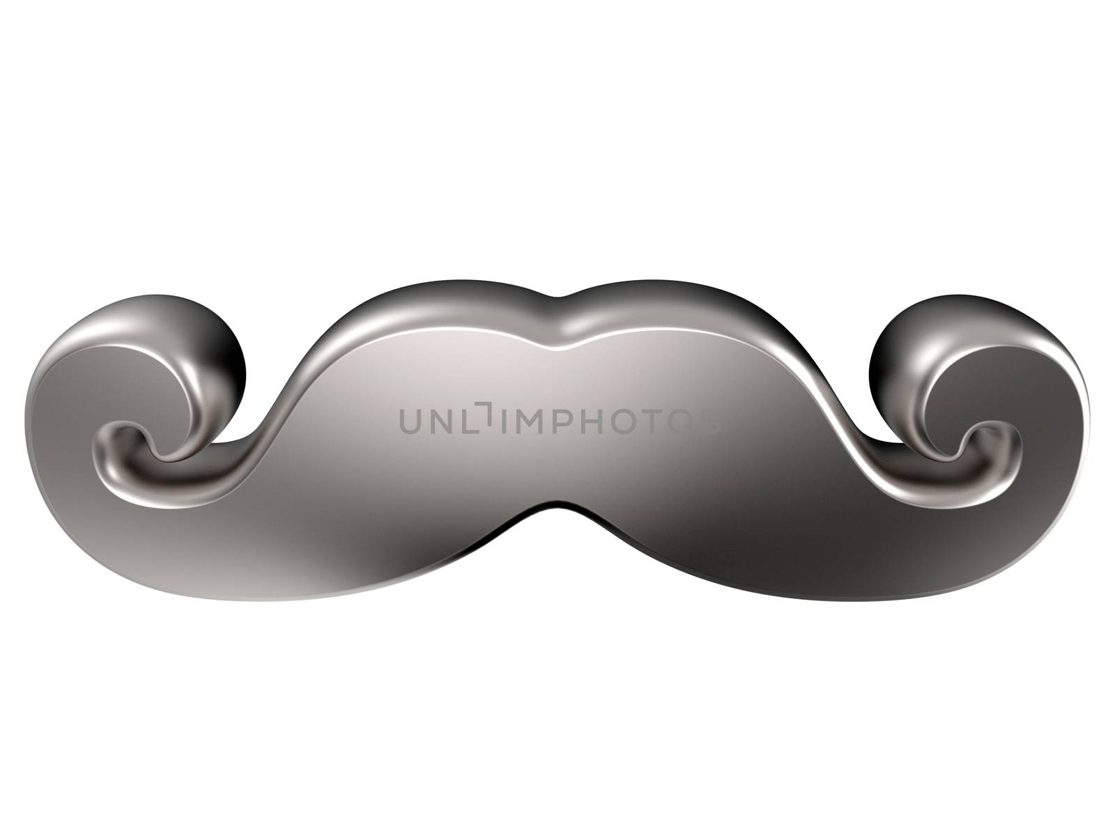 Silver mustache. 3D by djmilic