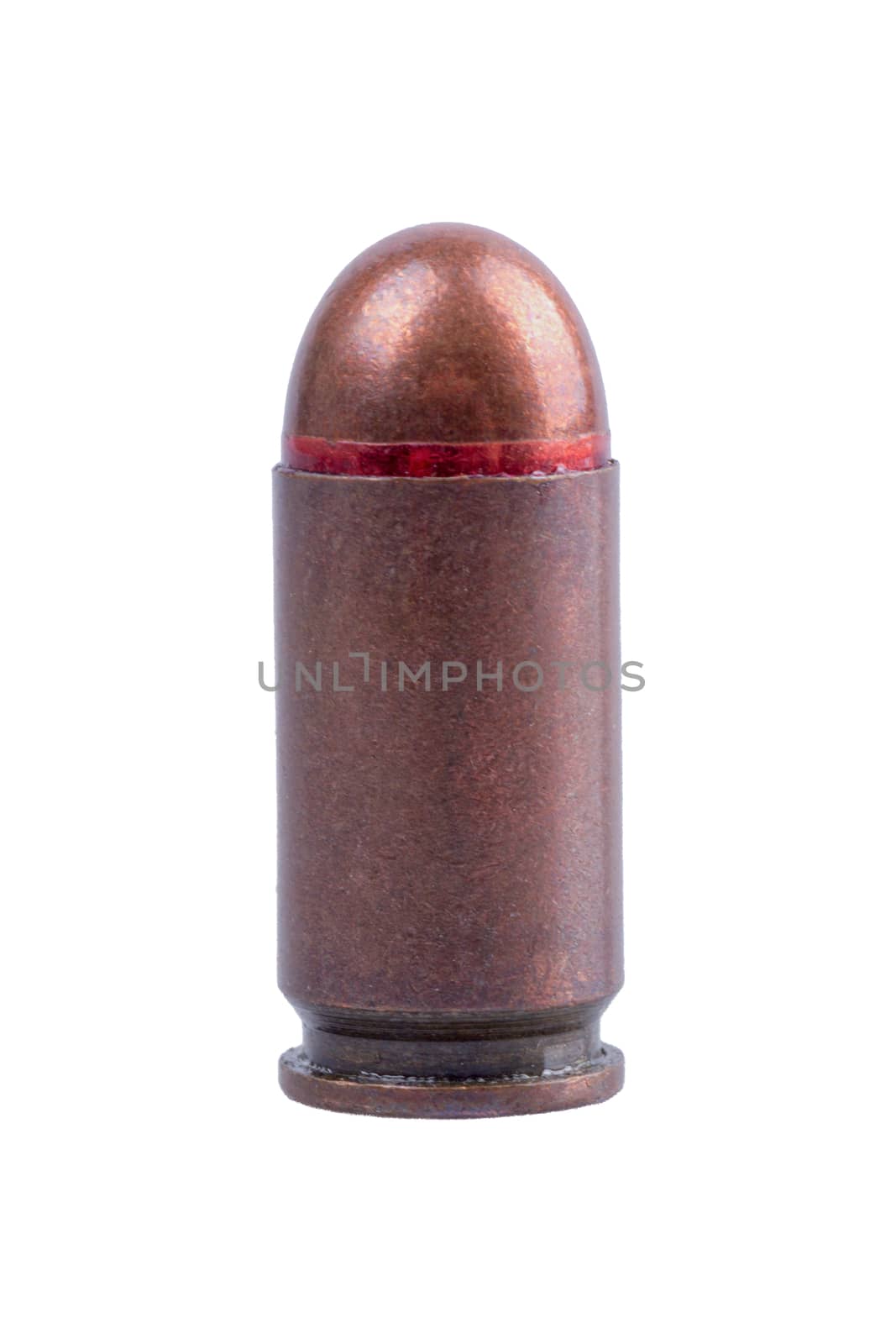 Gun bullet isolated on a white background