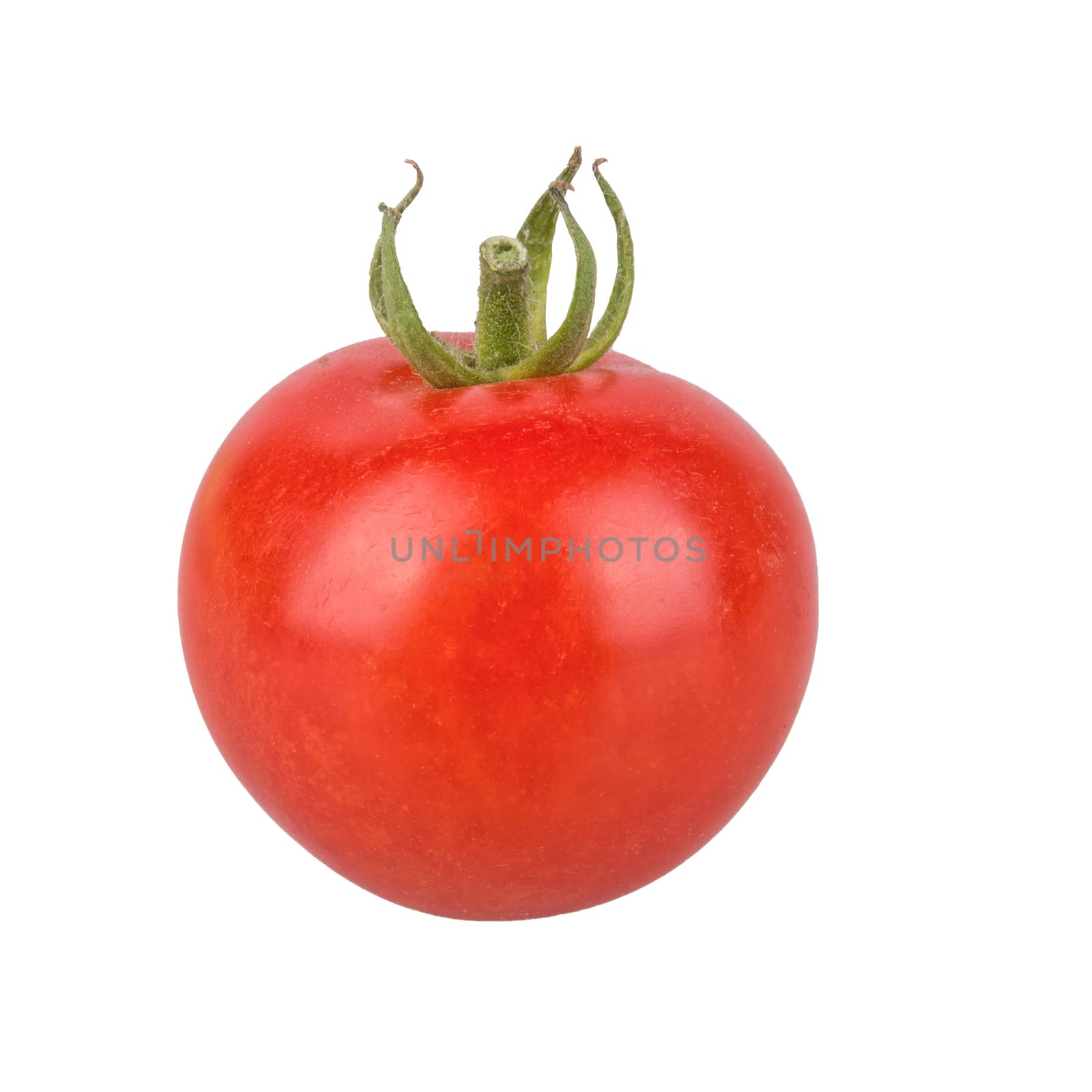 Red tomato isolated on a white background