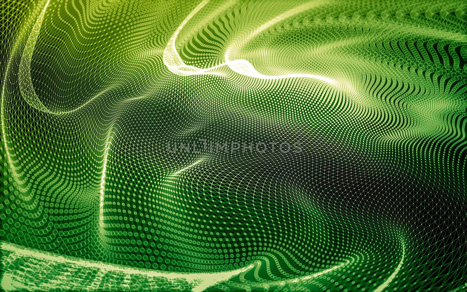 Abstract polygonal space low poly dark background with connecting dots and lines. Connection structure. 3d rendering