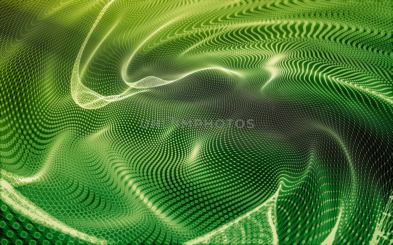 Abstract polygonal space low poly dark background with connecting dots and lines. Connection structure. 3d rendering