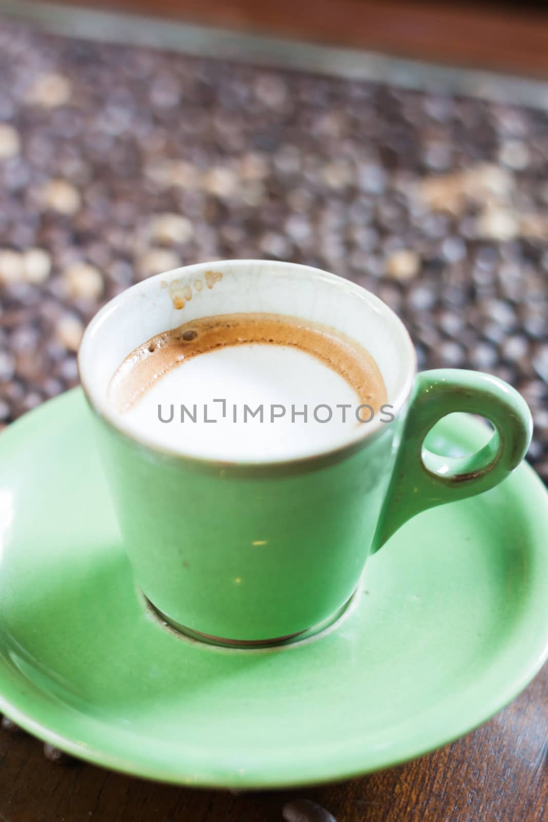 Coffee cup with micro foam by punsayaporn