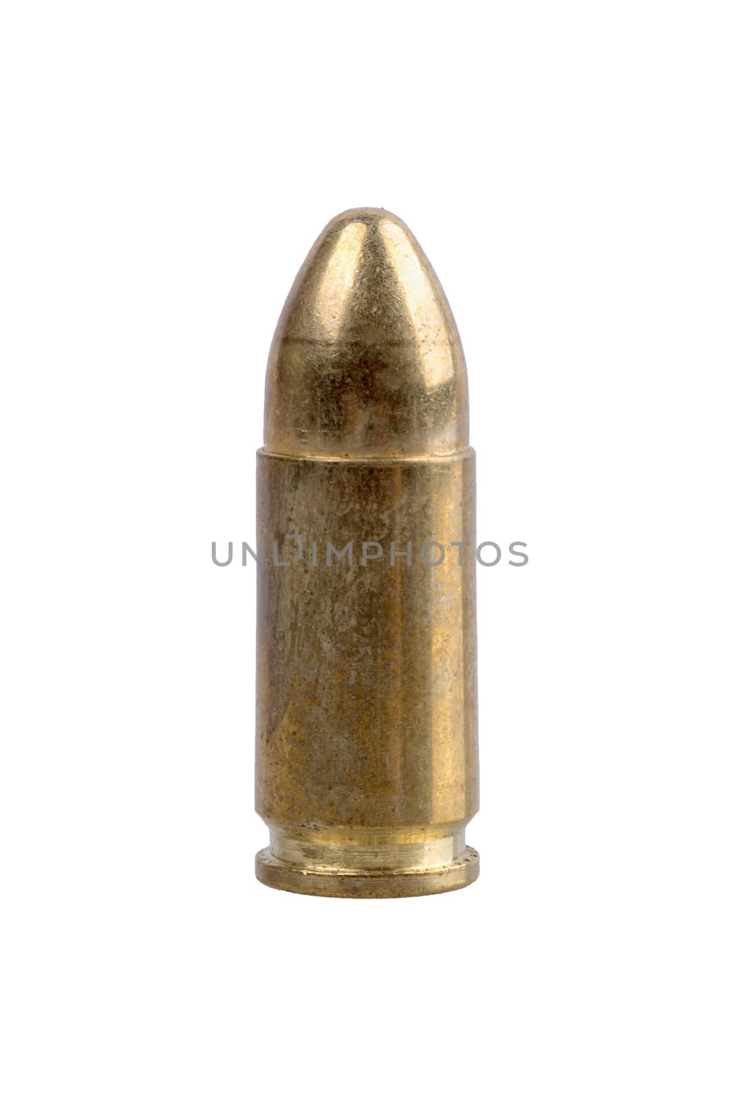 Gun bullet isolated on a white background