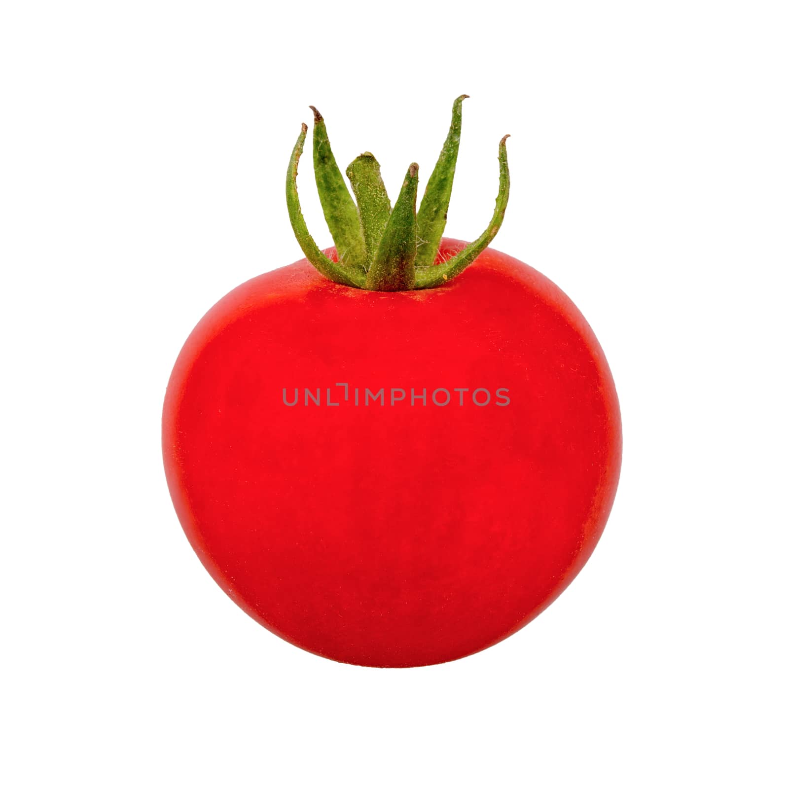 Red tomato isolated on a white background