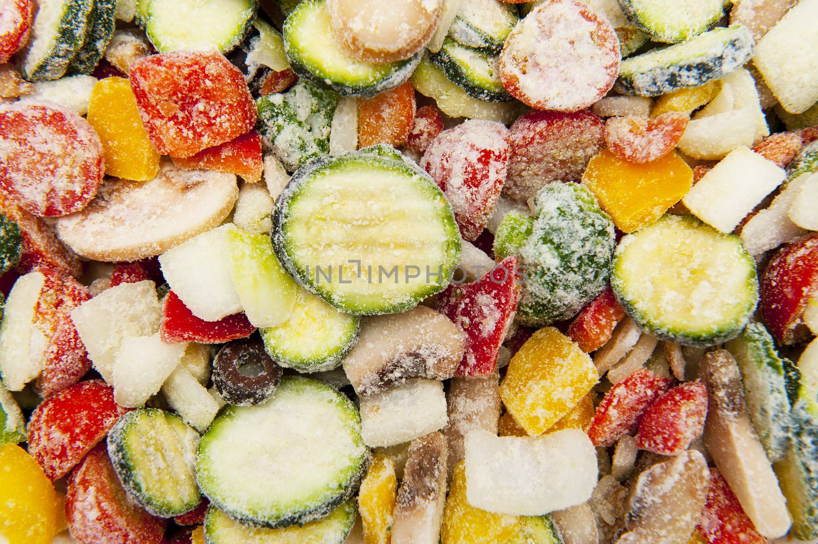 Close up of frozen vegetables by Yaurinko