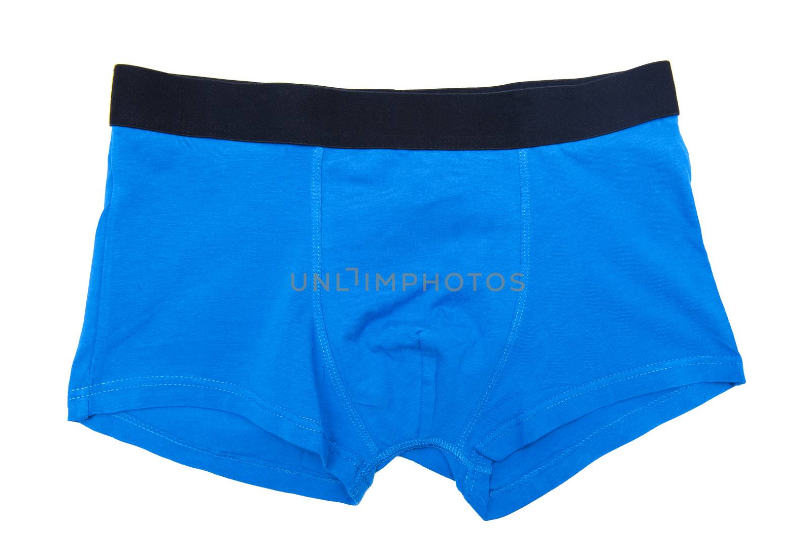 Blue boxer shorts isolated on the white background by Yaurinko