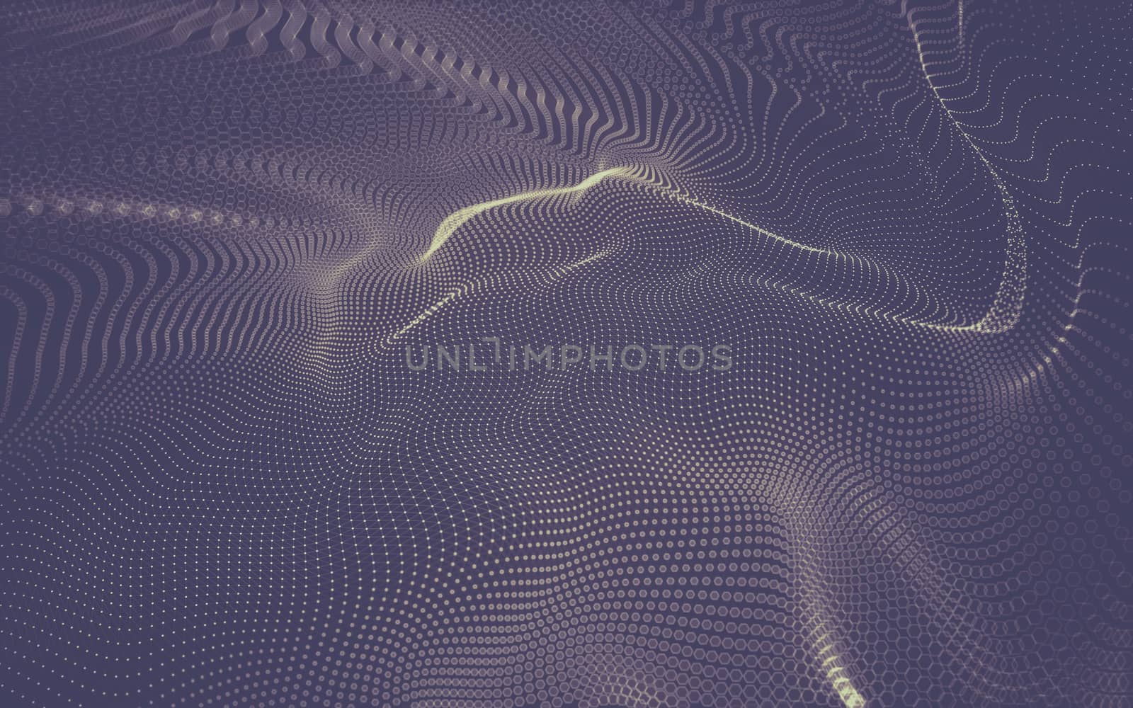 Abstract polygonal space low poly dark background with connecting dots and lines. Connection structure. 3d rendering