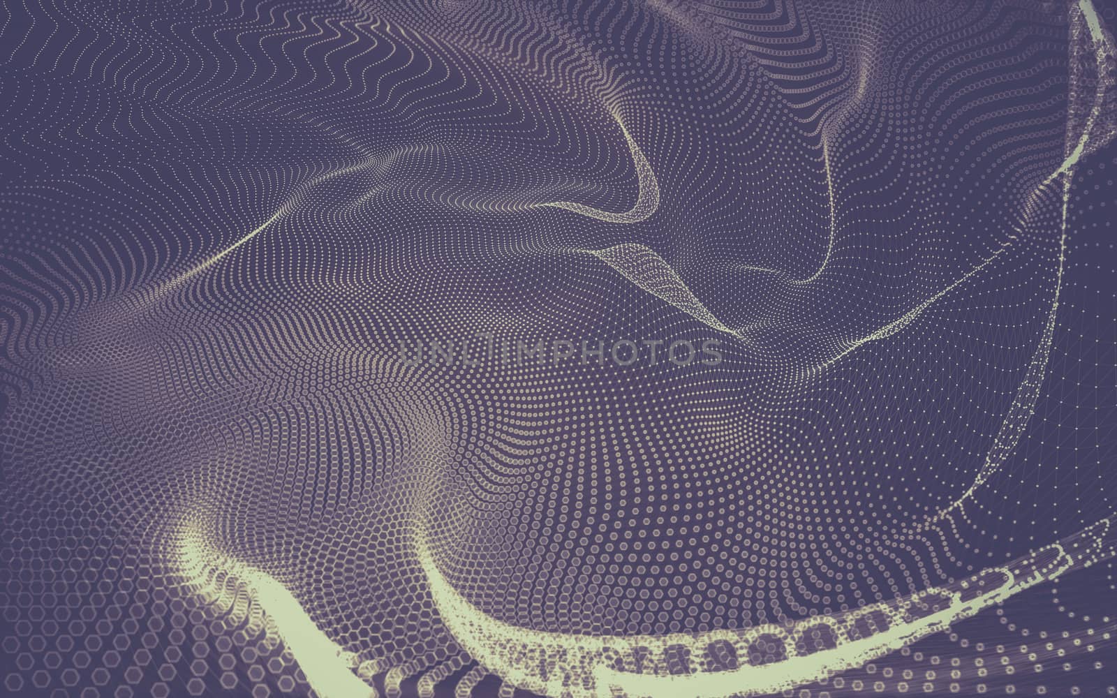 Abstract polygonal space low poly dark background, 3d rendering by teerawit