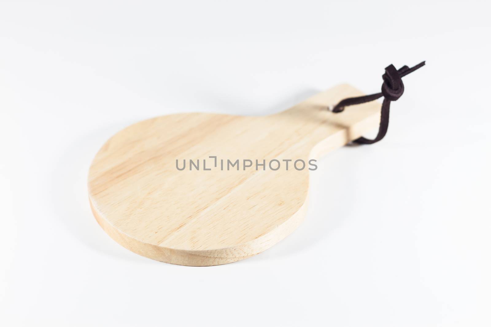 Wooden plate isolated on white background, stock photo