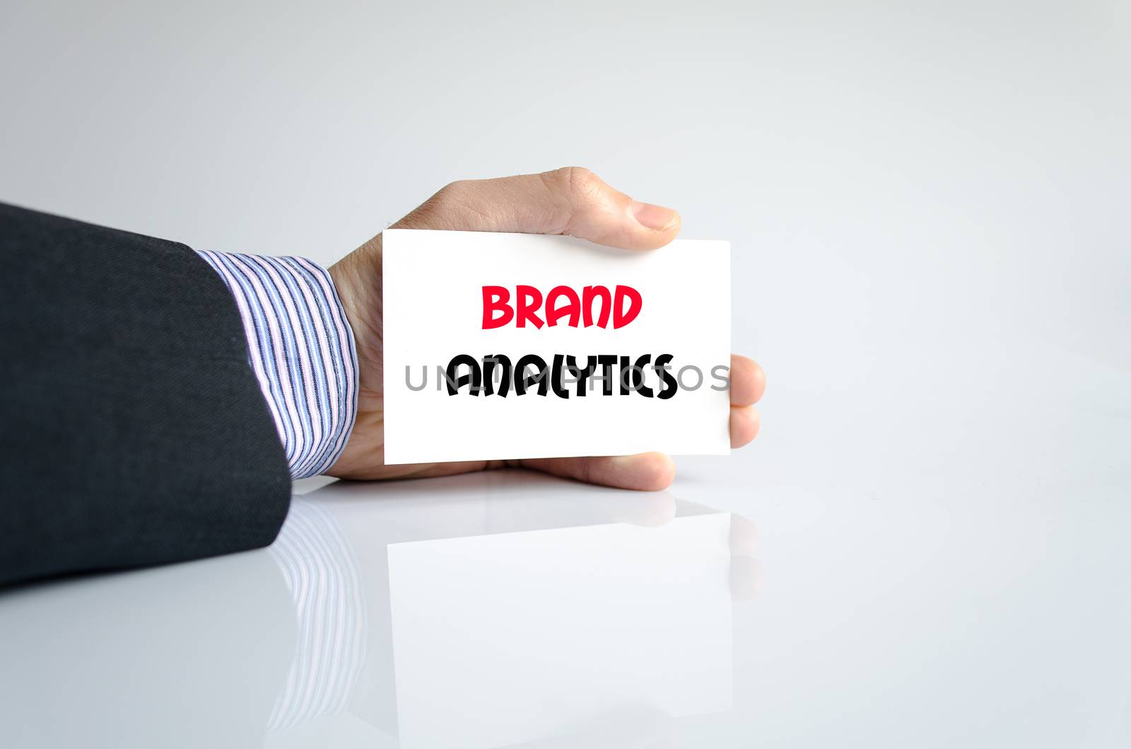 Brand analytics text concept by eenevski