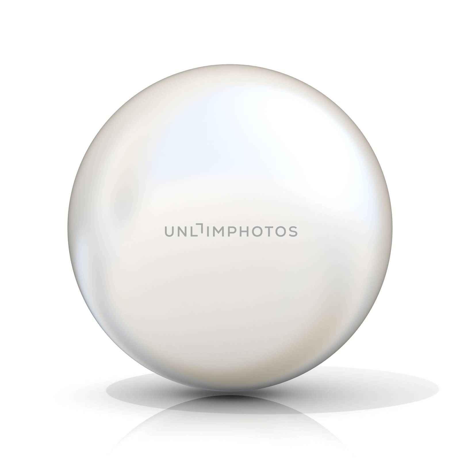 3D white sphere isolated on white background