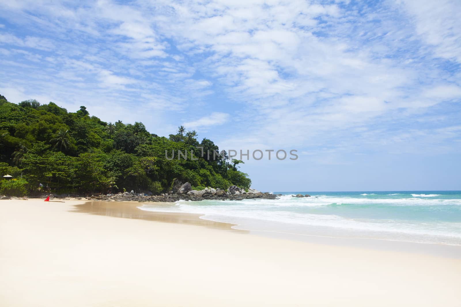 tropical beach is peaceful