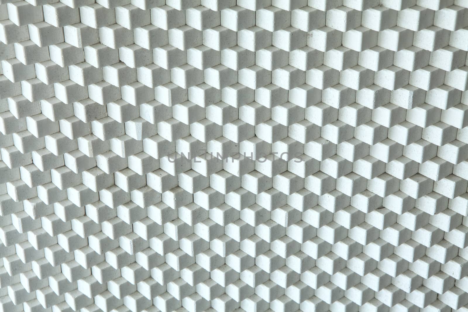 The plaster wall square arranged alternately.