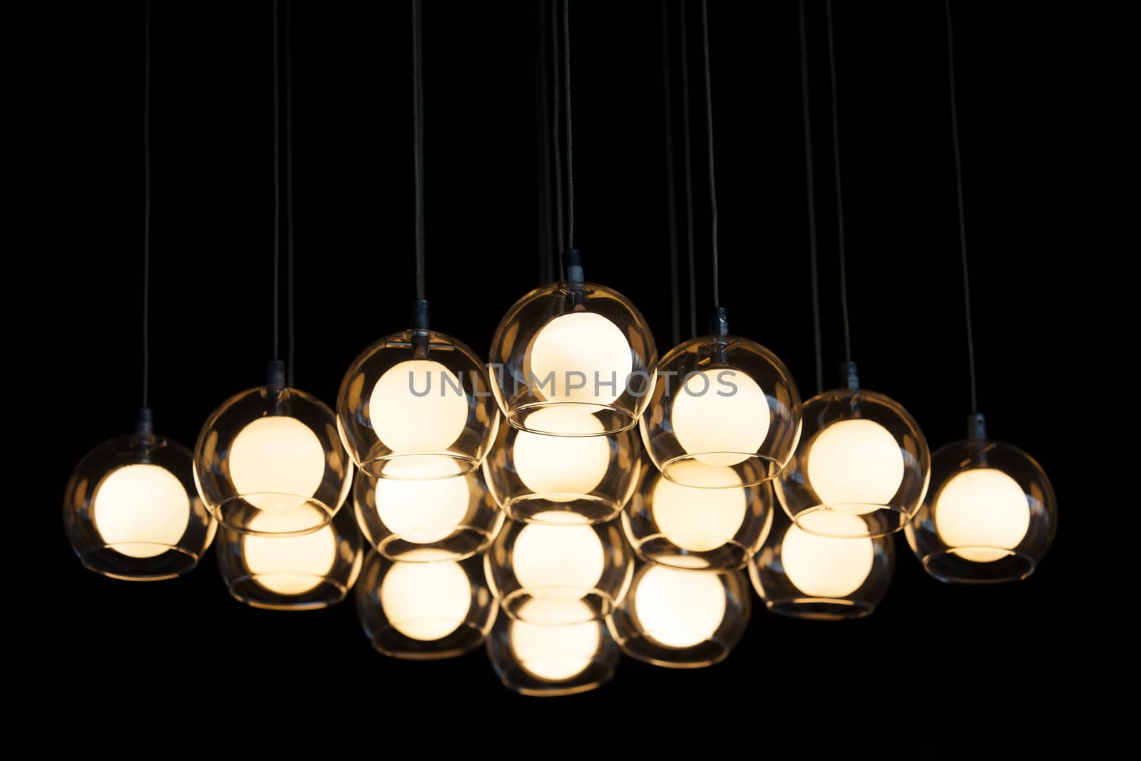 Ceiling Light and Space for Insert Text and Idea Font