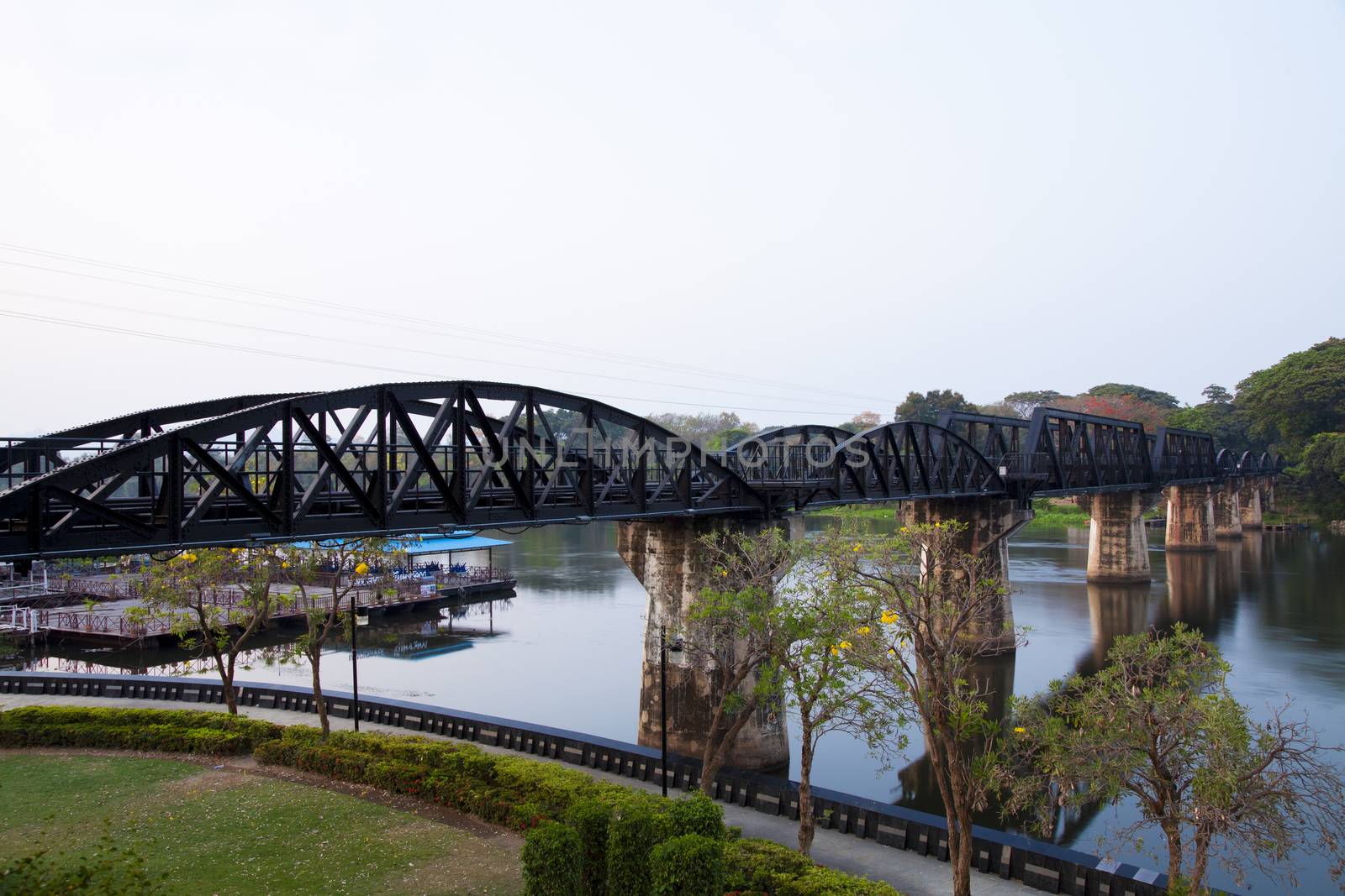 The famous Bridge on the river kwai, Kanchanaburi province,Thailand