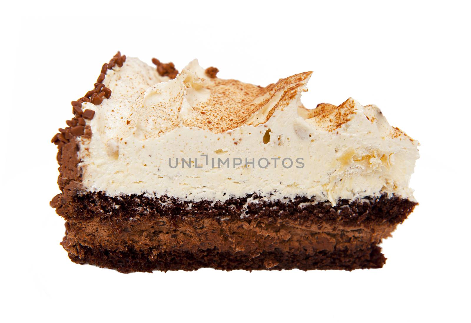 Piece of cake isolated on the white background by Yaurinko