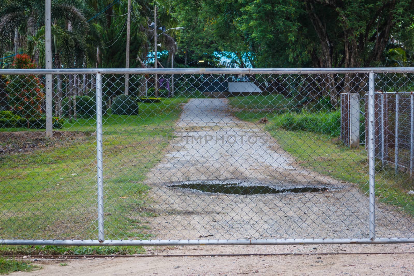 the the iron hain fence ,background