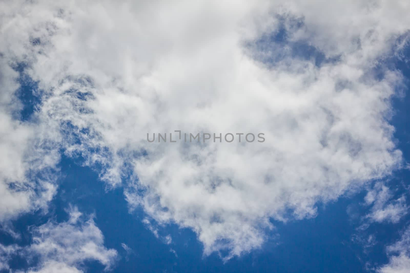 beautiful fresh, bright clouds with blue sky in bright day for scene and background