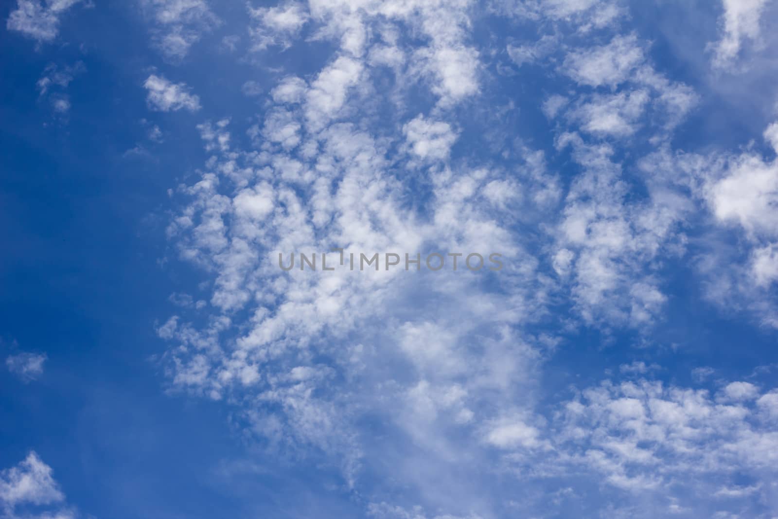 beautiful fresh, bright clouds with blue sky in bright day for scene and background