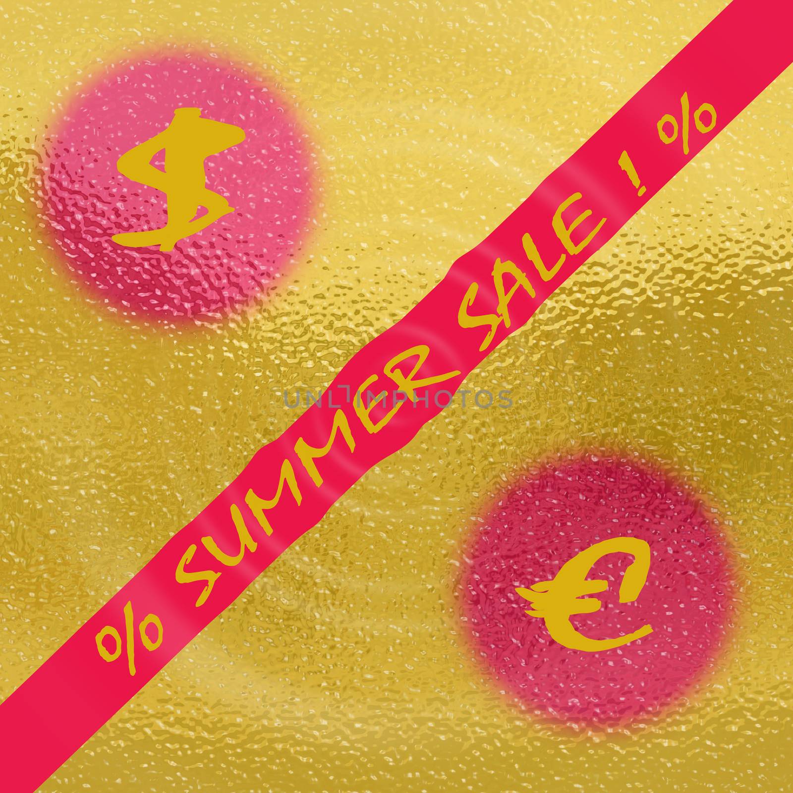 Summer Sale Banner, Sale Poster, Sale Flyer on yellow Background by gstalker