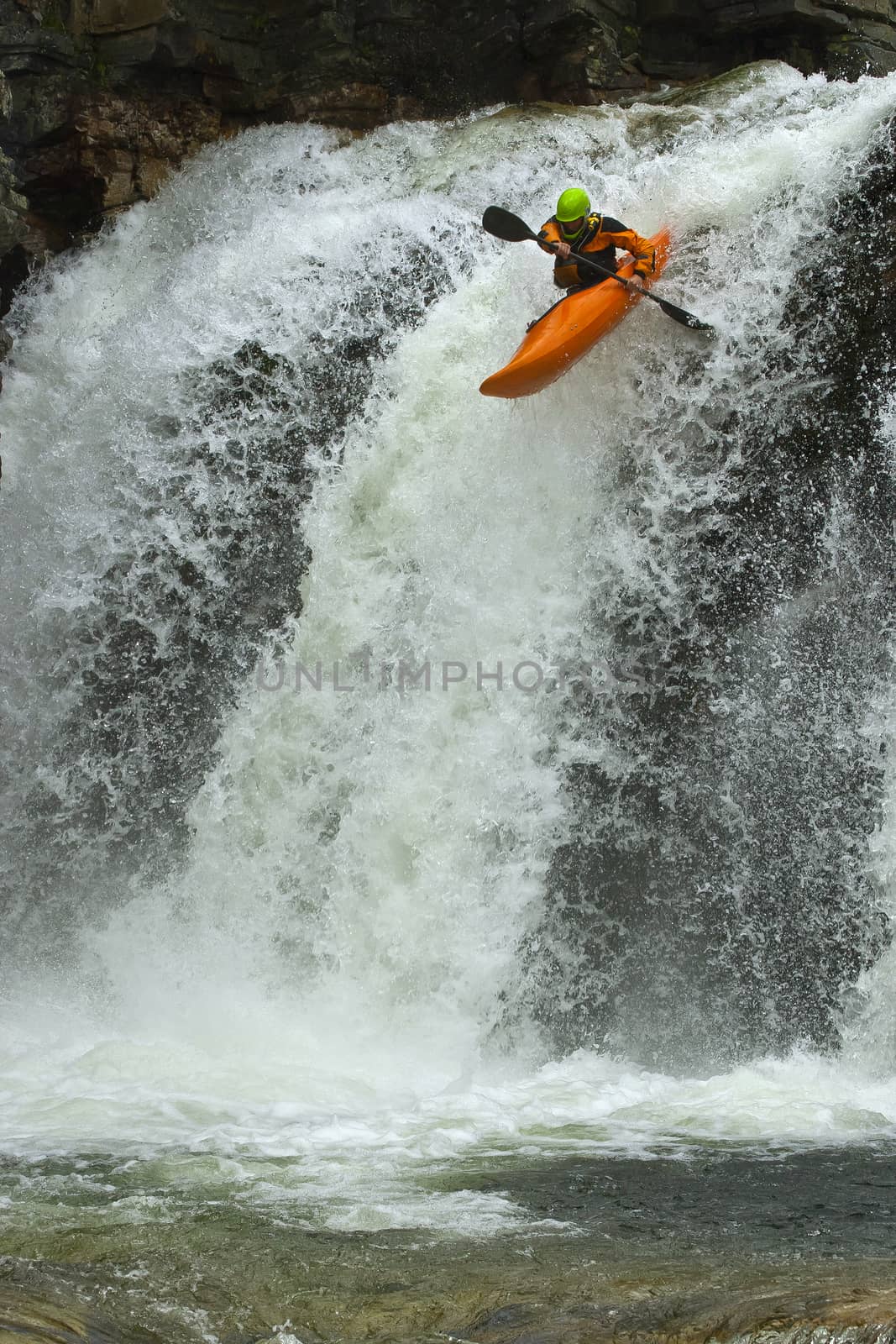 Jump from the waterfall by Chudakov