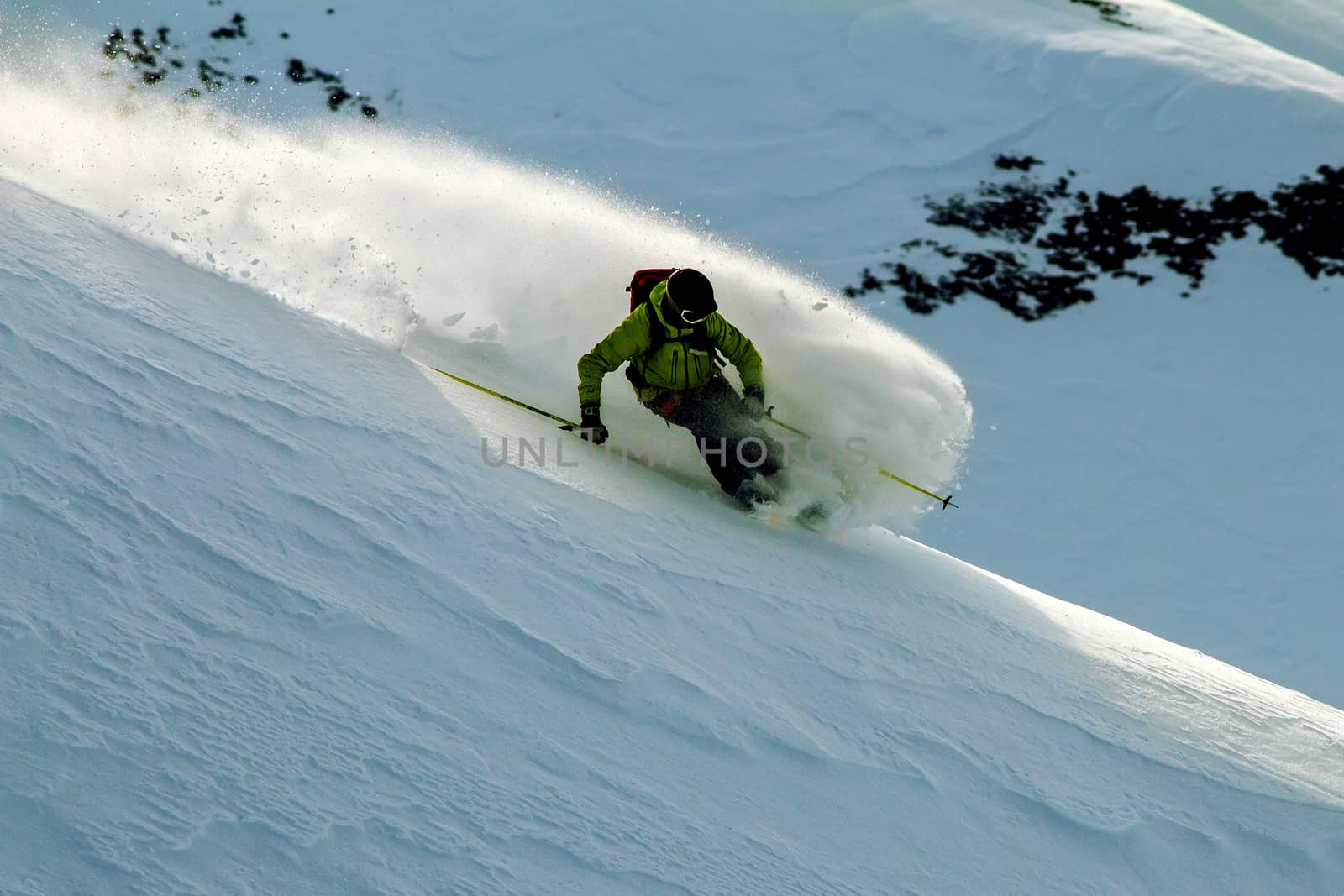 Freeride in wild mountains of Kamchatka, april 2013