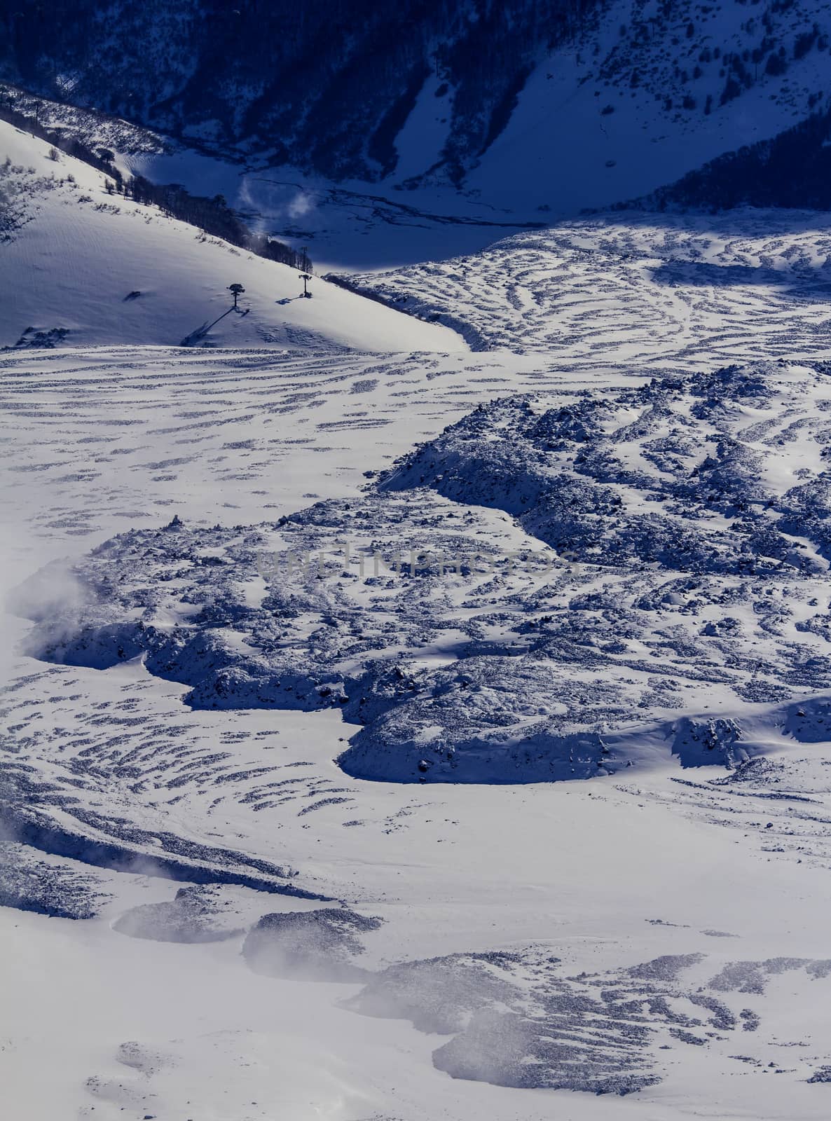 Snow mountains in Chile by Chudakov