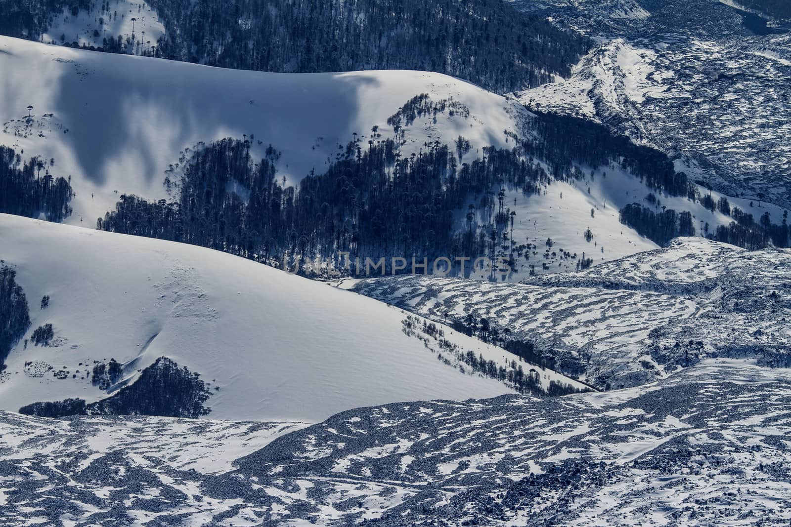 Snow mountains in Chile by Chudakov