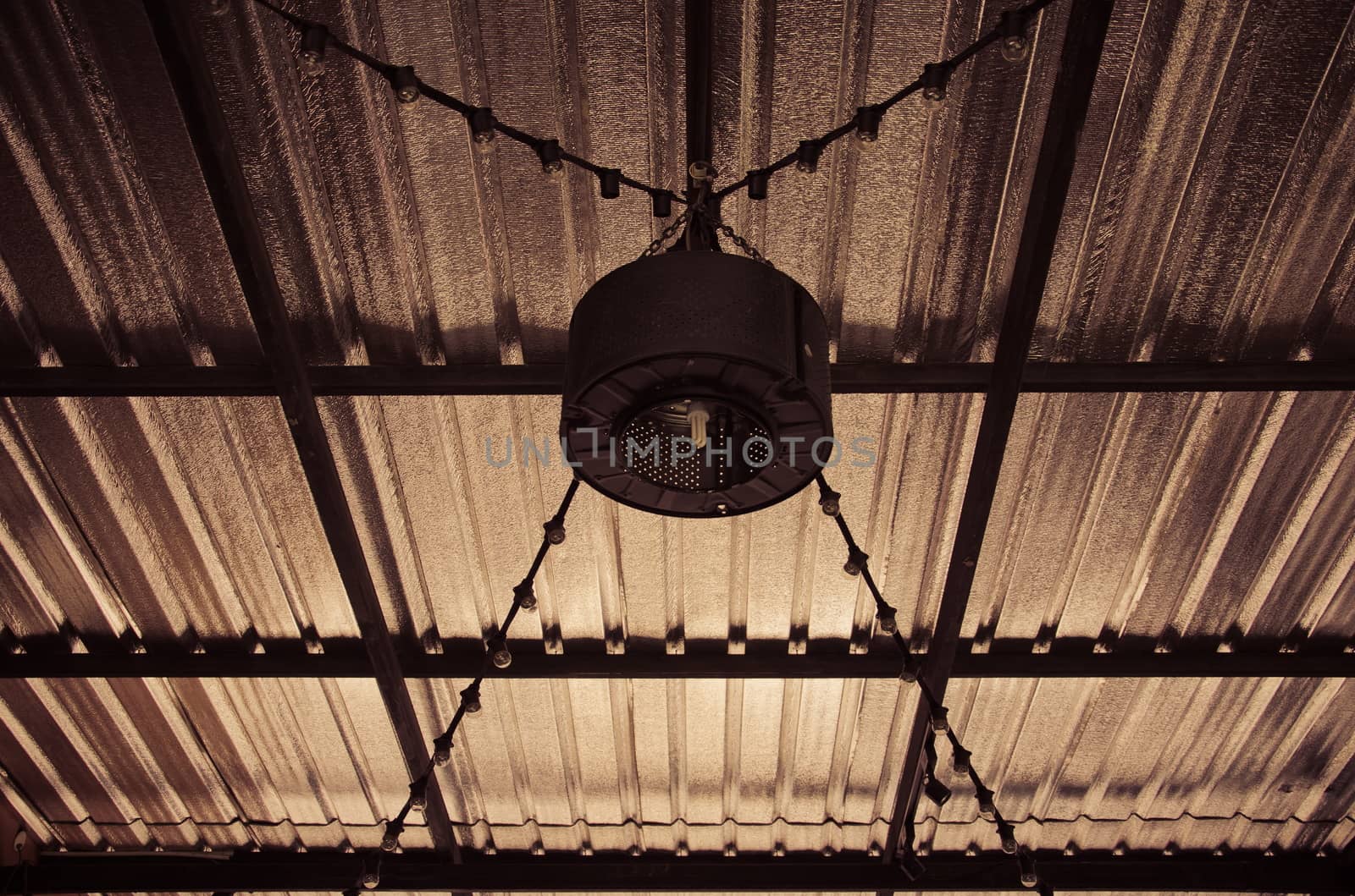 Steel lamp for lighting warm tone by worrayuth